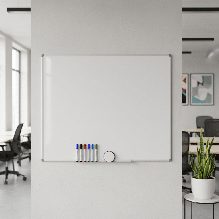 Spotless whiteboard enhances productivity in modern office Image