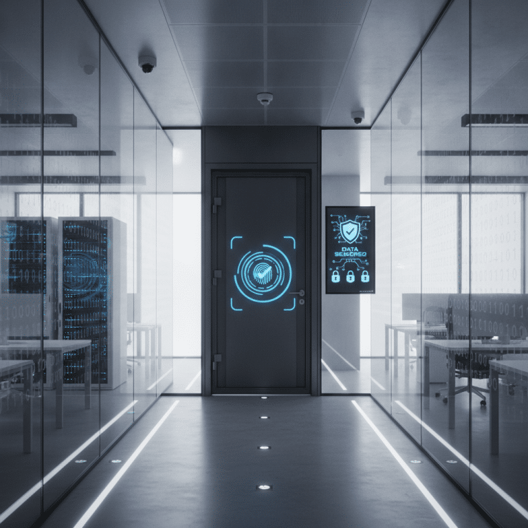 Secure office environment with digital locks and protection