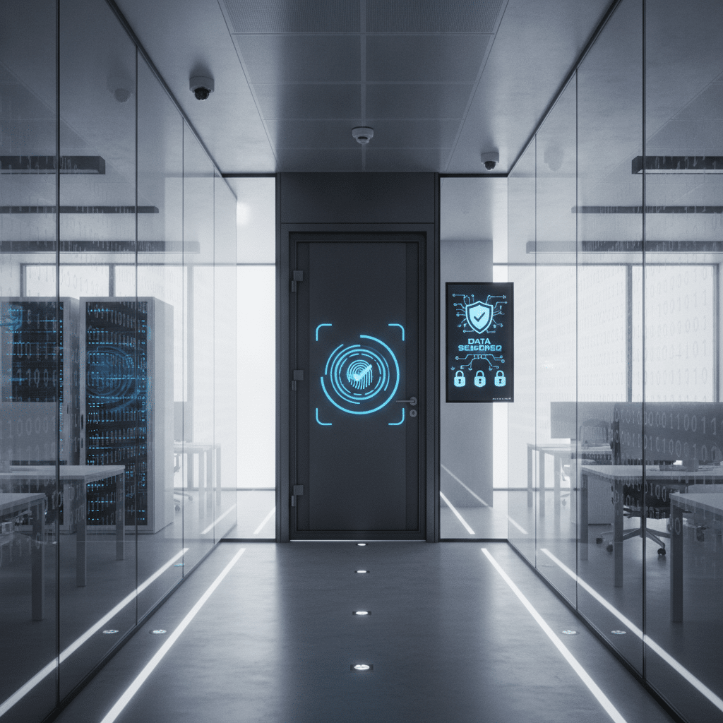 Secure office environment with digital locks and protection